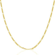 Bids.com 14k Yellow Gold Solid Figaro Chain 1.9mm Necklaces White Smoke 13 / Yellow Gold,16 / Yellow Gold,18 / Yellow Gold,20 / Yellow Gold,24 / Yellow Gold