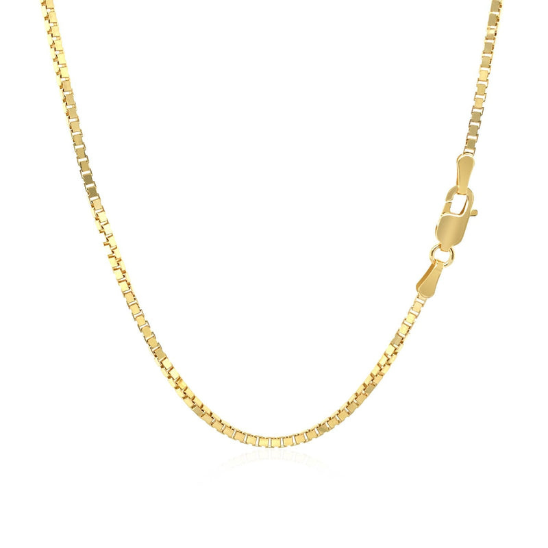 Bids.com 14k Yellow Gold Classic Box Chain 1.4mm Necklaces White Smoke 16 / Yellow Gold,18 / Yellow Gold,20 / Yellow Gold,22 / Yellow Gold,24 / Yellow Gold,30 / Yellow Gold
