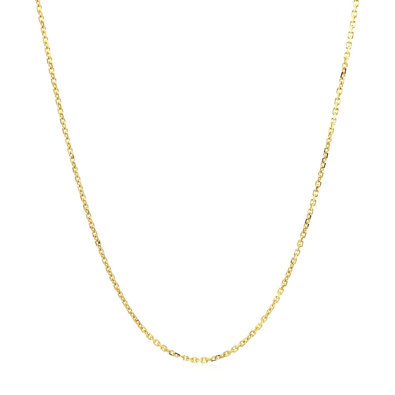 Bids.com 18k Yellow Gold Cable Chain 1.1mm Necklaces White Smoke 16 / Yellow Gold,18 / Yellow Gold,One / Yellow Gold