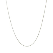 Bids.com 10k White Gold Classic Box Chain 0.6mm Necklaces White Smoke 16 / White Gold,18 / White Gold,20 / White Gold,24 / White Gold,One / White Gold