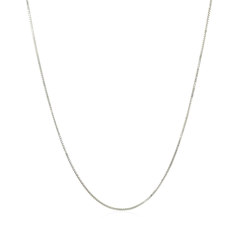 Bids.com 10k White Gold Classic Box Chain 0.6mm Necklaces White Smoke 16 / White Gold,18 / White Gold,20 / White Gold,24 / White Gold,One / White Gold