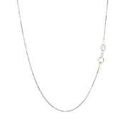 Bids.com 10k White Gold Classic Box Chain 0.6mm Necklaces White Smoke 16 / White Gold,18 / White Gold,20 / White Gold,24 / White Gold,One / White Gold