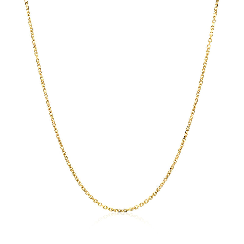 Bids.com 14k Yellow Gold Diamond Cut Cable Link Chain 1.1mm Necklaces White Smoke 13 / Yellow Gold,16 / Yellow Gold,17 / Yellow Gold,18 / Yellow Gold,20 / Yellow Gold,24 / Yellow Gold,One / Yellow Gold