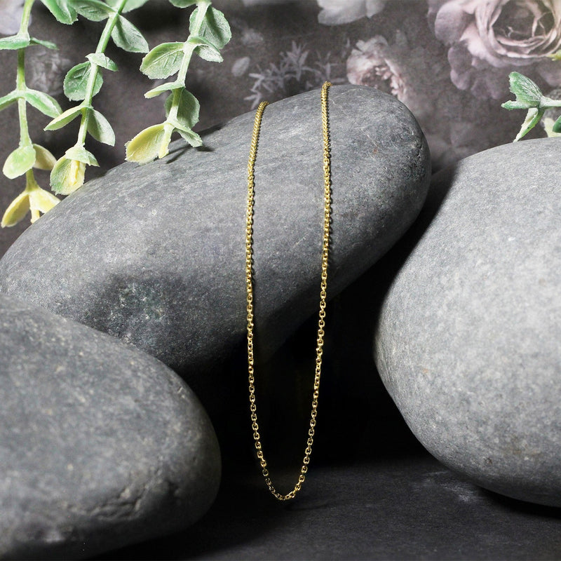 Bids.com 14k Yellow Gold Diamond Cut Cable Link Chain 1.1mm Necklaces Black 13 / Yellow Gold,16 / Yellow Gold,17 / Yellow Gold,18 / Yellow Gold,20 / Yellow Gold,24 / Yellow Gold,One / Yellow Gold