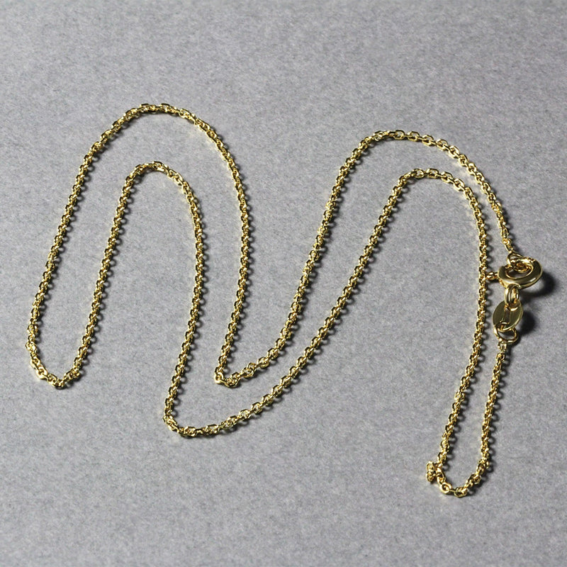 Bids.com 14k Yellow Gold Diamond Cut Cable Link Chain 1.1mm Necklaces Dark Gray 13 / Yellow Gold,16 / Yellow Gold,17 / Yellow Gold,18 / Yellow Gold,20 / Yellow Gold,24 / Yellow Gold,One / Yellow Gold