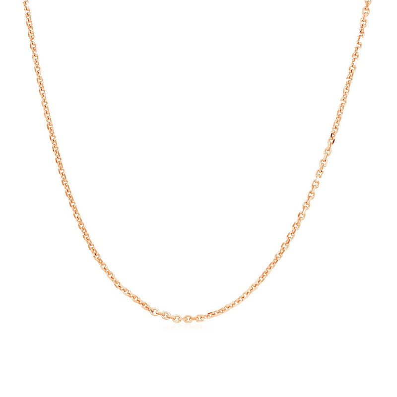 Bids.com 14k Rose Gold Adjustable Cable Chain 0.9mm Necklaces White Smoke 22 / Rose Gold,One / Rose Gold
