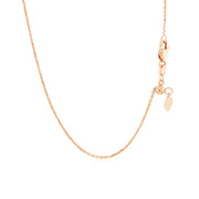 Bids.com 14k Rose Gold Adjustable Cable Chain 0.9mm Necklaces White Smoke 22 / Rose Gold,One / Rose Gold