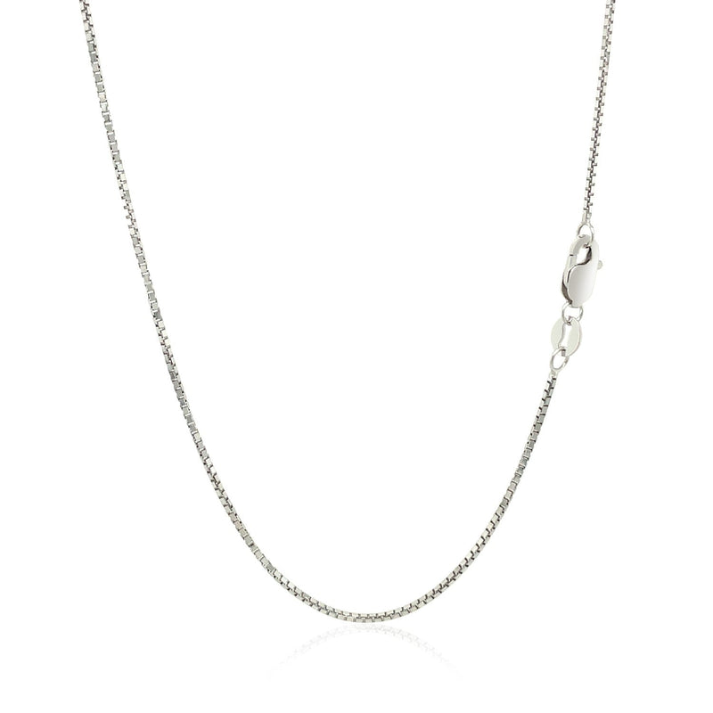 Bids.com 14k White Gold Octagonal Box Chain (1.00 mm) Necklaces White Smoke 16 / White Gold,18 / White Gold,20 / White Gold,24 / White Gold,26 / White Gold