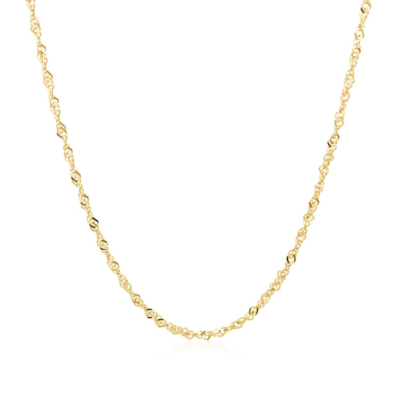Bids.com 14k Yellow Gold Singapore Chain 1.5mm Necklaces White Smoke 16 / Yellow Gold,18 / Yellow Gold,20 / Yellow Gold,24 / Yellow Gold