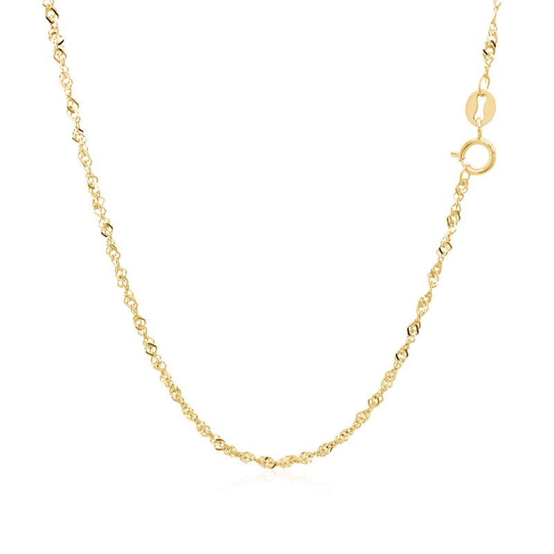 Bids.com 14k Yellow Gold Singapore Chain 1.5mm Necklaces White Smoke 16 / Yellow Gold,18 / Yellow Gold,20 / Yellow Gold,24 / Yellow Gold