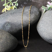 Bids.com 14k Yellow Gold Singapore Chain 1.5mm Necklaces Black 16 / Yellow Gold,18 / Yellow Gold,20 / Yellow Gold,24 / Yellow Gold