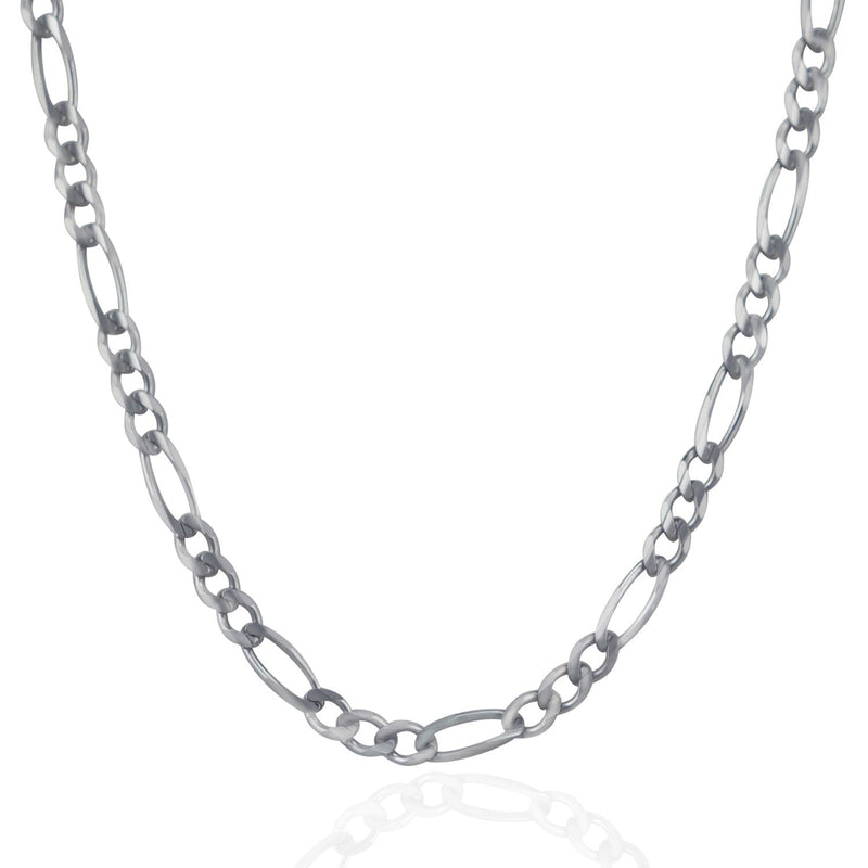 Bids.com 4.6mm 14k White Gold Solid Figaro Chain Necklaces White Smoke 18 / White Gold,20 / White Gold,22 / White Gold,24 / White Gold,One / White Gold