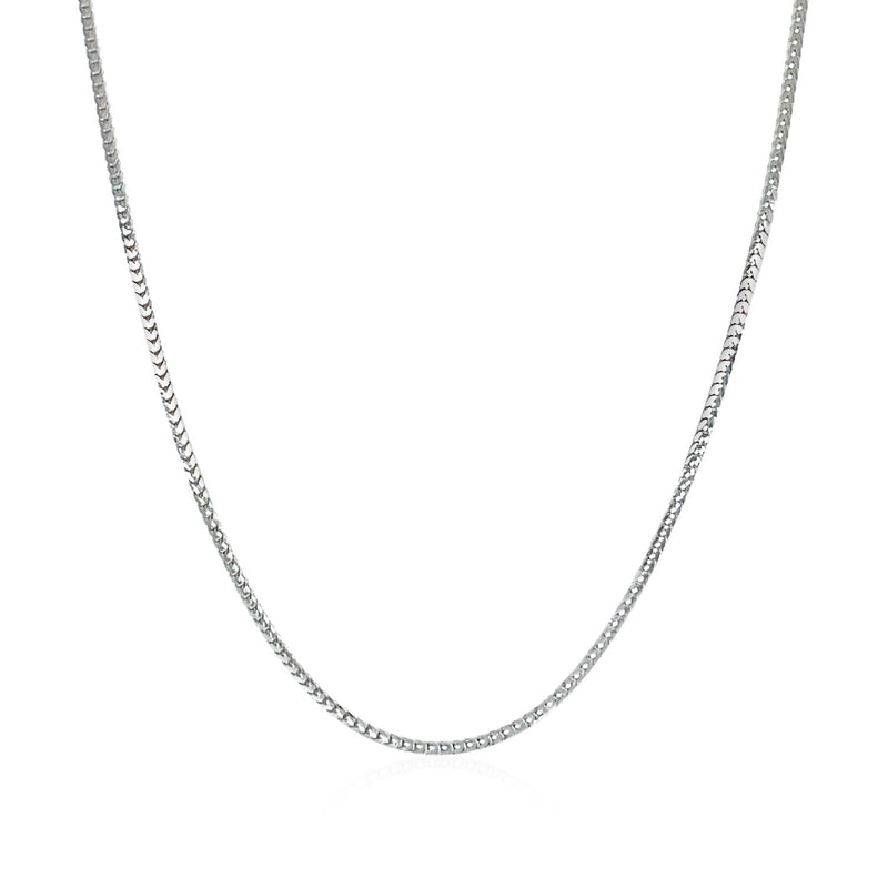 Bids.com 14k White Gold Franco Chain 0.9mm Necklaces White Smoke 16 / White Gold,18 / White Gold,20 / White Gold,One / White Gold