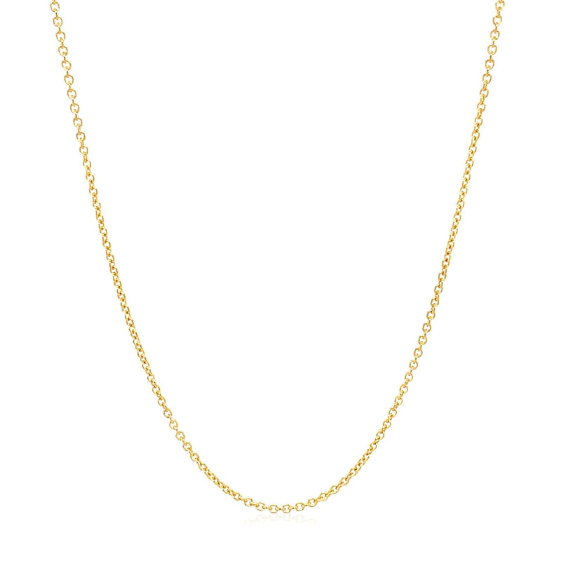 Bids.com 14k Yellow Gold Round Cable Link Chain 1.2mm Necklaces White Smoke 16 / Yellow Gold,18 / Yellow Gold,20 / Yellow Gold,One / Yellow Gold