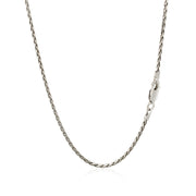 Bids.com Sterling Silver Rhodium Plated Wheat Chain 1.5mm Necklaces White Smoke 16 / Sterling Silver,18 / Sterling Silver,20 / Sterling Silver,24 / Sterling Silver,One / Sterling Silver