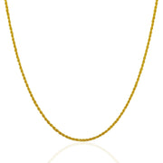 Bids.com 14k Yellow Gold Solid Rope Chain 1.25mm Necklaces White Smoke 16 / Yellow Gold,18 / Yellow Gold,20 / Yellow Gold,24 / Yellow Gold,One / Yellow Gold