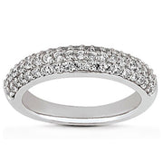 Bids.com 14k White Gold Triple Multi-Row Micro- Pave Diamond Wedding Ring Band Rings White Smoke 4 / White Gold,4.5 / White Gold,5 / White Gold,5.5 / White Gold,6 / White Gold,6.5 / White Gold,7 / White Gold,7.5 / White Gold,8 / White Gold,8.5 / White Gold,9 / White Gold