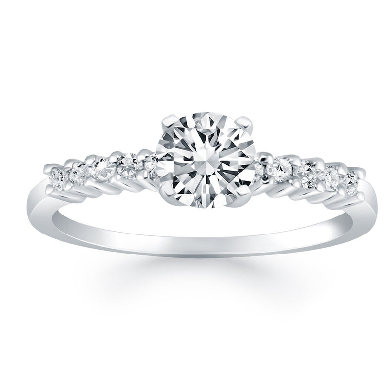 Bids.com 14k White Gold Shared Prong Accent Diamond Engagement Ring Rings White Smoke 4 / White Gold,4.5 / White Gold,5 / White Gold,5.5 / White Gold,6 / White Gold,6.5 / White Gold,7 / White Gold,7.5 / White Gold,8 / White Gold,8.5 / White Gold,9 / White Gold