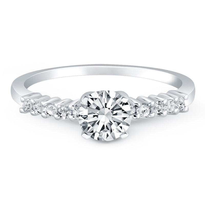 Bids.com 14k White Gold Shared Prong Accent Diamond Engagement Ring Rings White Smoke 4 / White Gold,4.5 / White Gold,5 / White Gold,5.5 / White Gold,6 / White Gold,6.5 / White Gold,7 / White Gold,7.5 / White Gold,8 / White Gold,8.5 / White Gold,9 / White Gold