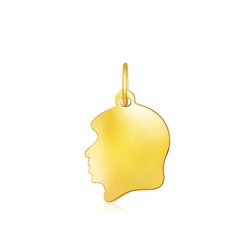 Bids.com 14k Yellow Gold Small Girl Head Charm Bracelets White Smoke Yellow Gold