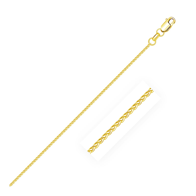 Bids.com 14k Yellow Gold Diamond Cut Round Wheat Chain 1.1mm Necklaces White Smoke 16 / Yellow Gold,18 / Yellow Gold,20 / Yellow Gold,24 / Yellow Gold,30 / Yellow Gold,One / Yellow Gold