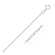 Bids.com 14k White Gold Faceted Cable Link Chain 1.3mm Necklaces White Smoke 16 / White Gold,18 / White Gold,20 / White Gold,One / White Gold
