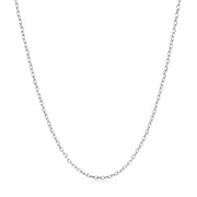 Bids.com 14k White Gold Faceted Cable Link Chain 1.3mm Necklaces White Smoke 16 / White Gold,18 / White Gold,20 / White Gold,One / White Gold