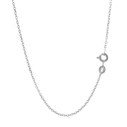 Bids.com 14k White Gold Faceted Cable Link Chain 1.3mm Necklaces White Smoke 16 / White Gold,18 / White Gold,20 / White Gold,One / White Gold