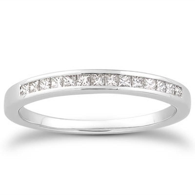 Bids.com 14k White Gold Channel Set Princess Diamond Wedding Ring Band Rings White Smoke 4 / White Gold,4.5 / White Gold,5 / White Gold,5.5 / White Gold,6 / White Gold,6.5 / White Gold,7 / White Gold,7.5 / White Gold,8 / White Gold,8.5 / White Gold,9 / White Gold