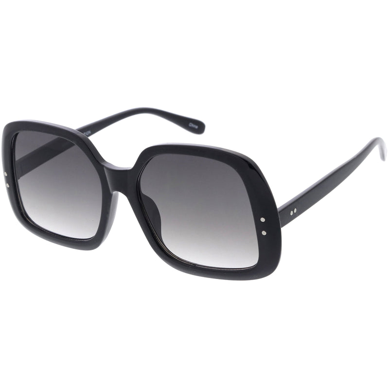 zeroUV Glam Retro Fabulous Fashion Oversized Square Sunglasses D205 Sunglasses White Smoke Tortoise / Light Brown,Tortoise / Smoke,Olive / Lavender,Clear-Tan / Green,Black / Lavender