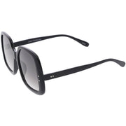 zeroUV Glam Retro Fabulous Fashion Oversized Square Sunglasses D205 Sunglasses White Smoke Tortoise / Light Brown,Tortoise / Smoke,Olive / Lavender,Clear-Tan / Green,Black / Lavender