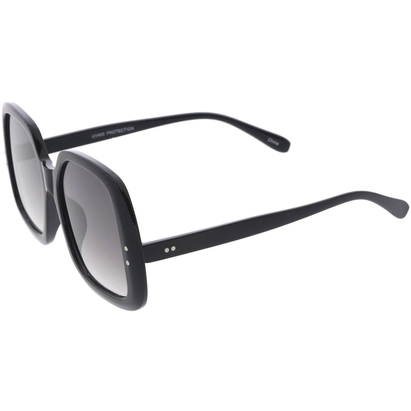 zeroUV Glam Retro Fabulous Fashion Oversized Square Sunglasses D205 Sunglasses White Smoke Tortoise / Light Brown,Tortoise / Smoke,Olive / Lavender,Clear-Tan / Green,Black / Lavender