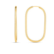Bids.com 14k Yellow Gold Endless Large Paperclip Hoop Earrings Earrings White Smoke Yellow Gold