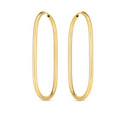 Bids.com 14k Yellow Gold Endless Large Paperclip Hoop Earrings Earrings White Smoke Yellow Gold