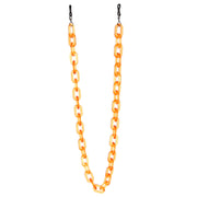 zeroUV Color Pop 30" Translucent Plastic Face Mask and Glasses Chain Sunglasses White Smoke Clear Orange