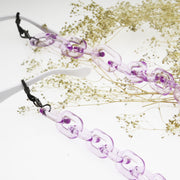 zeroUV Color Pop 30" Translucent Plastic Face Mask and Glasses Chain Sunglasses White Smoke Clear Orange,Clear Purple,Clear Teal,Clear Pink,Clear Red