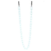 zeroUV Color Pop 30" Translucent Plastic Face Mask and Glasses Chain Sunglasses White Smoke Clear Teal