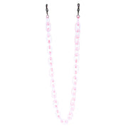zeroUV Color Pop 30" Translucent Plastic Face Mask and Glasses Chain Sunglasses White Smoke Clear Pink