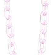 zeroUV Color Pop 30" Translucent Plastic Face Mask and Glasses Chain Sunglasses White Smoke Clear Orange,Clear Purple,Clear Teal,Clear Pink,Clear Red