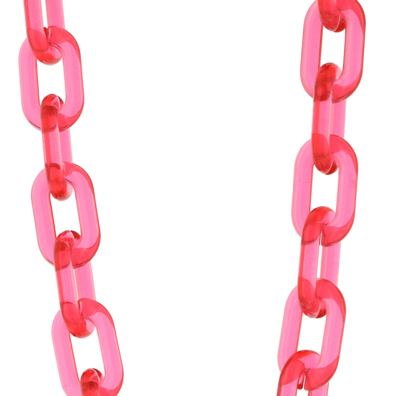 zeroUV Color Pop 30" Translucent Plastic Face Mask and Glasses Chain Sunglasses White Smoke Clear Orange,Clear Purple,Clear Teal,Clear Pink,Clear Red