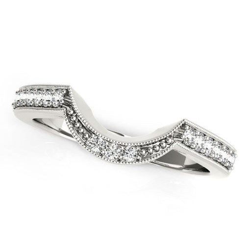 Bids.com 14k White Gold Round Diamond Curved Antique Wedding Band (1/4 cttw) Rings White Smoke 3 / White Gold,3.5 / White Gold,4 / White Gold,4.5 / White Gold,5 / White Gold,5.5 / White Gold,6 / White Gold,6.5 / White Gold,7 / White Gold,7.5 / White Gold,8 / White Gold,8.5 / White Gold,9 / White Gold