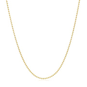 Bids.com 14k Yellow Gold Bead Chain 1.0mm Necklaces White Smoke 16 / Yellow Gold,18 / Yellow Gold,20 / Yellow Gold