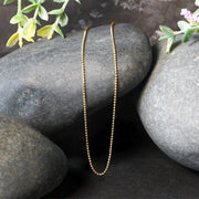 Bids.com 14k Yellow Gold Bead Chain 1.0mm Necklaces Black 16 / Yellow Gold,18 / Yellow Gold,20 / Yellow Gold