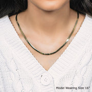 Bids.com 4.0mm 14k Yellow Gold Super Flex Herringbone Chain Necklaces Lavender 16 / Yellow Gold,18 / Yellow Gold,20 / Yellow Gold,24 / Yellow Gold