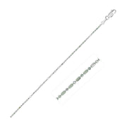 Bids.com 14k White Gold Diamond-Cut Bead Chain 1.0mm Necklaces White Smoke 16 / White Gold,18 / White Gold,20 / White Gold