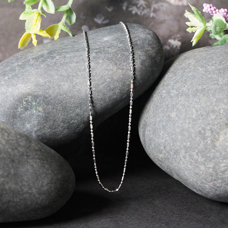 Bids.com 14k White Gold Diamond-Cut Bead Chain 1.0mm Necklaces Gray 16 / White Gold,18 / White Gold,20 / White Gold