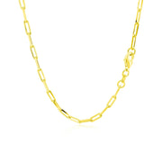 Bids.com 18K Yellow Gold Paperclip Chain (2.50 mm) Necklaces White Smoke 18 / Yellow Gold,20 / Yellow Gold,24 / Yellow Gold