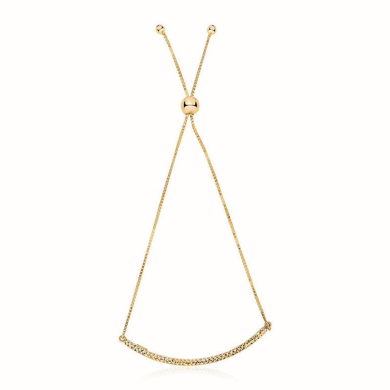 Bids.com 14k Yellow Gold Chain Bar Lariat Style Bracelet Bracelets White Smoke 9.25 / Yellow Gold