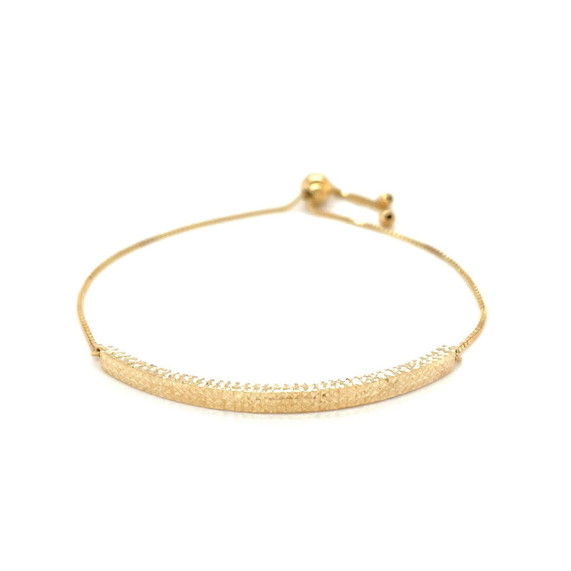 Bids.com 14k Yellow Gold Chain Bar Lariat Style Bracelet Bracelets White Smoke 9.25 / Yellow Gold