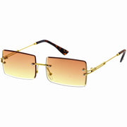 zeroUV Luxe Color Gradient Bevelled Lens Metal Rectangle Sunglasses D223 Sunglasses White Smoke Gold / Purple Yellow Fade,Gold / Orange Yellow Fade,Gold / Green Yellow Fade,Gold / Purple Blue Fade